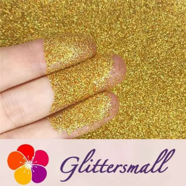 0.2mm Hexagon Shapes Laser Red Gold Glitter LB0200