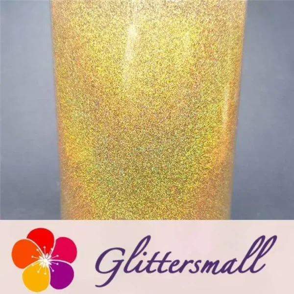0.2mm Hexagon Shapes Laser Red Gold Glitter LB0200