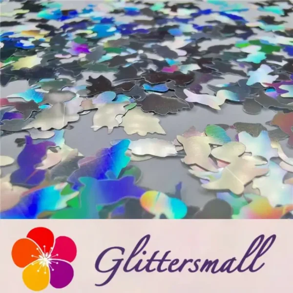 IMG_20190930_141243_mh1569995634317_76ec9fe6-aa0c-46ca-815b-d9fa98533e7c.webp Dinosaur Shaped Laser Holographic Silver Glitter LB0100