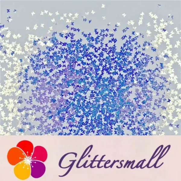 3mm Butterfly Shapes Royal Blue Glitter FE-F321A