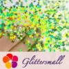 3mm Butterfly Shapes Laser Green Glitter LB0601