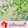 3mm Butterfly Shapes Laser Green Glitter LB0601