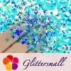 3mm Butterfly Shapes Laser Sky Blue Glitter LB0700