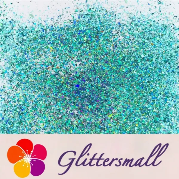 IMG_20191016_203311.webp Holographic Teal Green Opa Cellophane Holo Shards Confetti Glitter Sprinkle Toppings LB0702 2x2