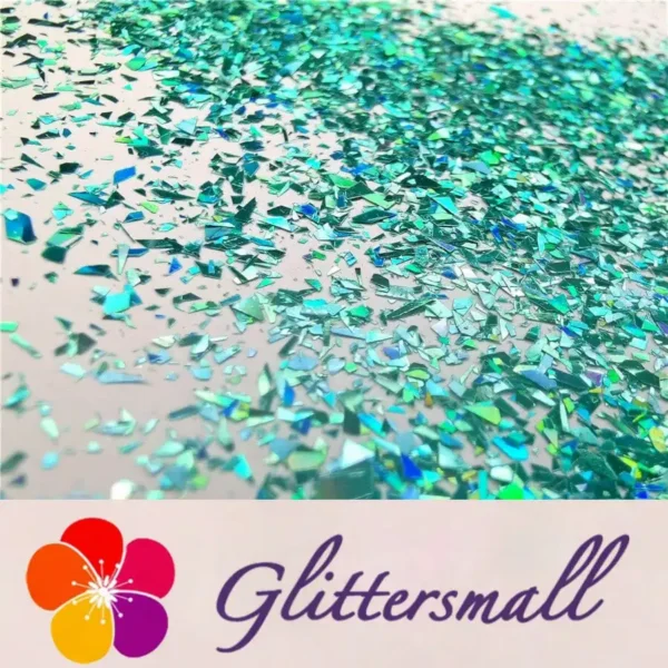 IMG_20191016_203435.webp Holographic Teal Green Opa Cellophane Holo Shards Confetti Glitter Sprinkle Toppings LB0702 2x2