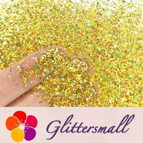 Holographic Red Gold Opa Cellophane Holo Shards Confetti Glitter Sprinkle Toppings LB0200 2x2