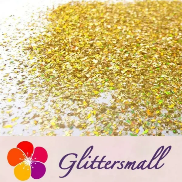 Holographic Red Gold Opa Cellophane Holo Shards Confetti Glitter Sprinkle Toppings LB0200 2x2