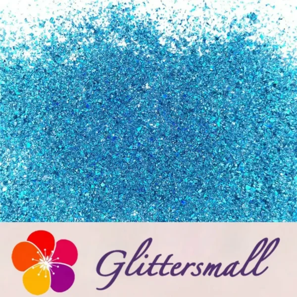 Holographic Sky Blue Opa Cellophane Holo Shards Confetti Glitter Sprinkle Toppings LB0700 2x2