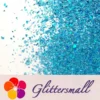 Holographic Sky Blue Opa Cellophane Holo Shards Confetti Glitter Sprinkle Toppings LB0700 2x2