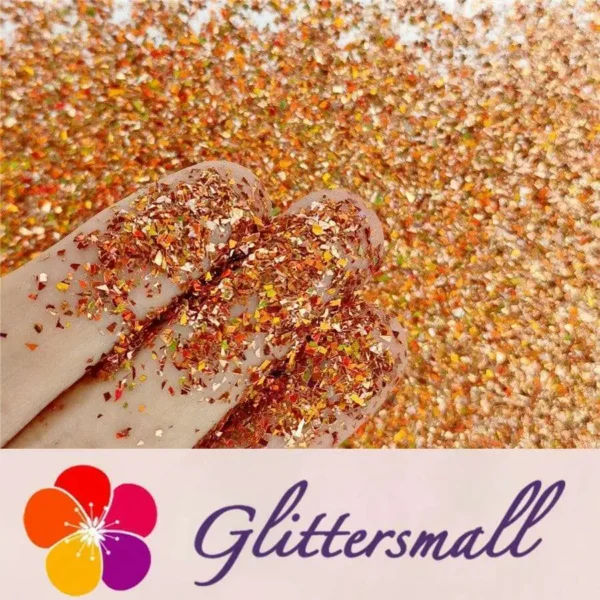 Holographic Red Bronze Opa Cellophane Holo Shards Confetti Glitter Sprinkle Toppings LB0401 2x2