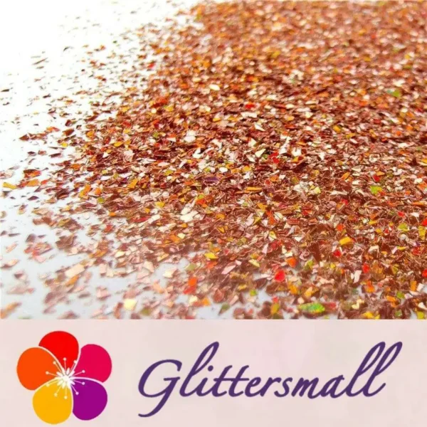 Holographic Red Bronze Opa Cellophane Holo Shards Confetti Glitter Sprinkle Toppings LB0401 2x2