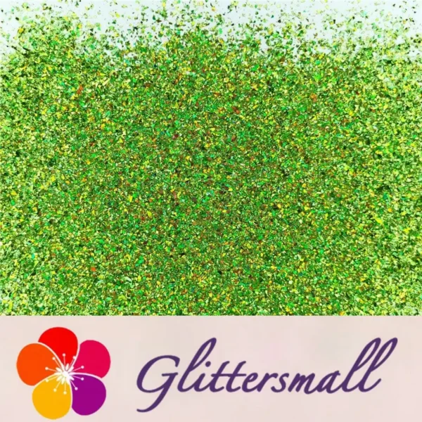 IMG_20191016_210524.webp Holographic Green Opa Cellophane Holo Shards Confetti Glitter Sprinkle Toppings LB0601 2x2