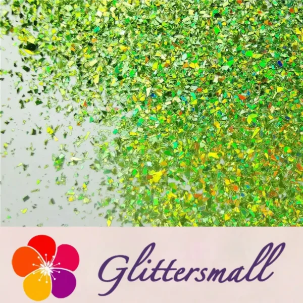 IMG_20191016_210807.webp Holographic Green Opa Cellophane Holo Shards Confetti Glitter Sprinkle Toppings LB0601 2x2