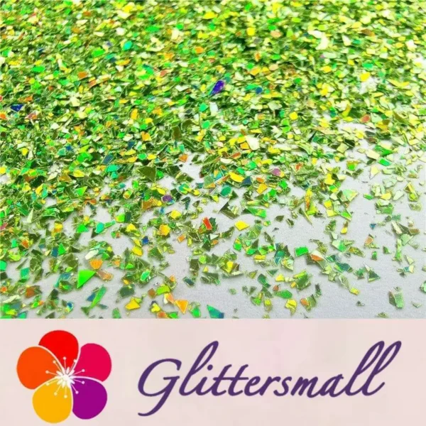 IMG_20191016_210814.webp Holographic Green Opa Cellophane Holo Shards Confetti Glitter Sprinkle Toppings LB0601 2x2