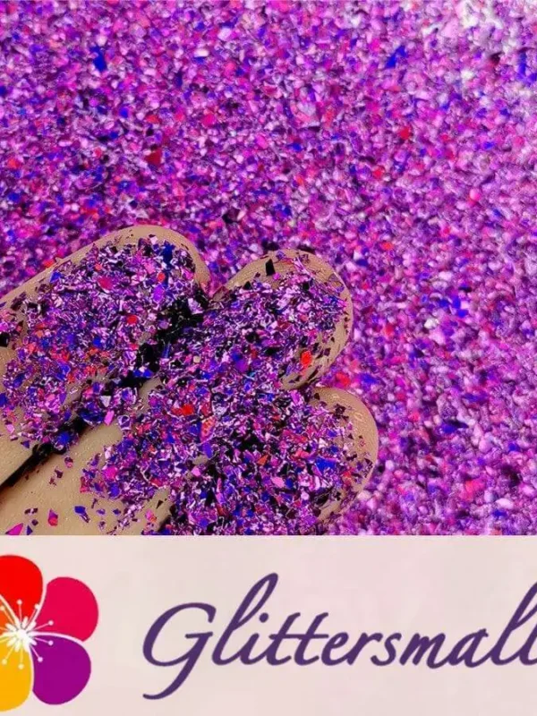 Holographic Purple Opa Cellophane Holo Shards Confetti Glitter Sprinkle Toppings LB0800 2x2