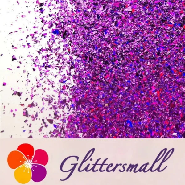Holographic Purple Opa Cellophane Holo Shards Confetti Glitter Sprinkle Toppings LB0800 2x2
