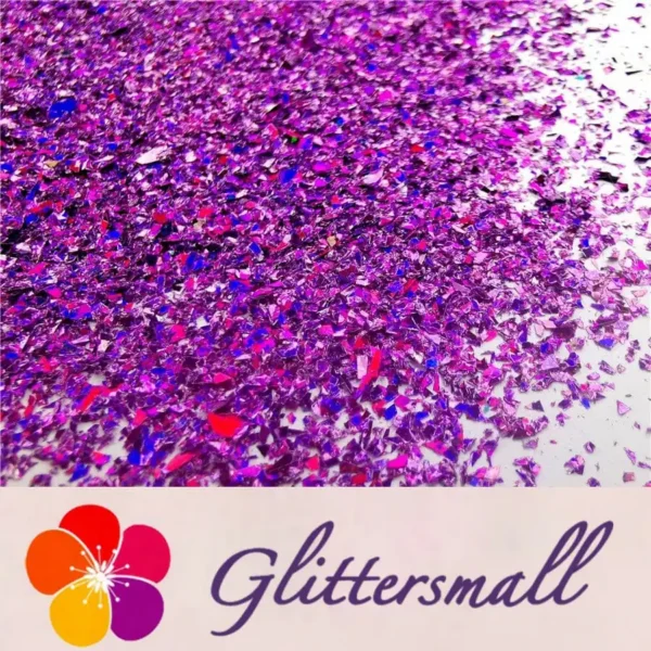 Holographic Purple Opa Cellophane Holo Shards Confetti Glitter Sprinkle Toppings LB0800 2x2