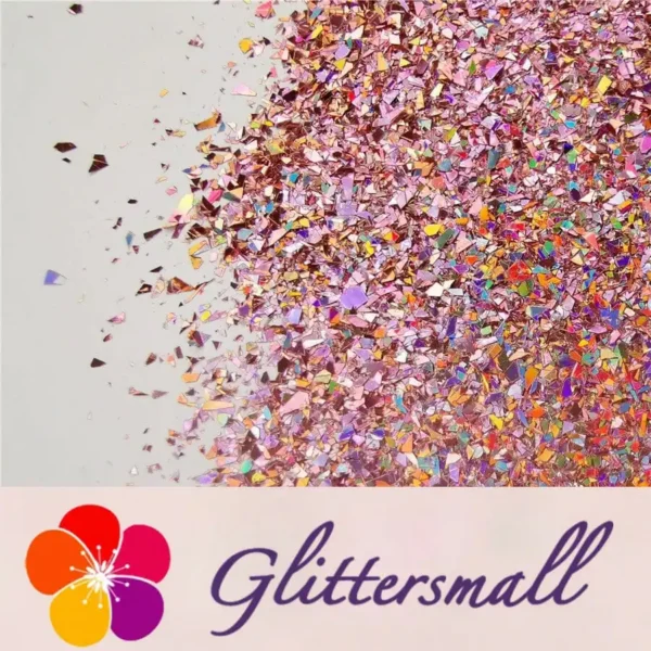 IMG_20191016_215711.webp Holographic Hazy Pink Opa Cellophane Holo Shards Confetti Glitter Sprinkle Toppings LB0911 2x2