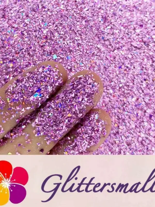 Holographic Pink Opa Cellophane Holo Shards Confetti Glitter Sprinkle Toppings LB0901 2x2