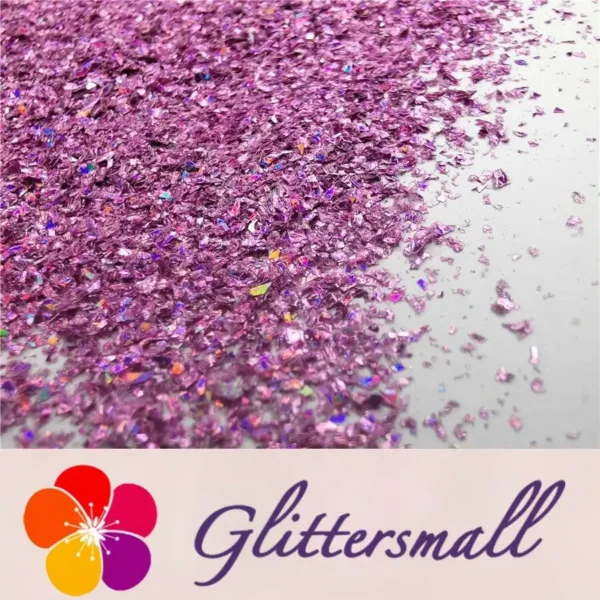 Holographic Pink Opa Cellophane Holo Shards Confetti Glitter Sprinkle Toppings LB0901 2x2