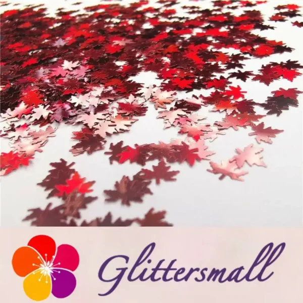 IMG_20191020_130457_a0071734-5952-4529-b64b-fd9067231503.webp 6mm Holographic Red Maple Leaf Leaves Shaped Glitter LB0300