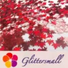 IMG_20191020_130503_81f5dd17-4b65-448e-9d7c-55c116eae08b.webp 6mm Holographic Red Maple Leaf Leaves Shaped Glitter LB0300