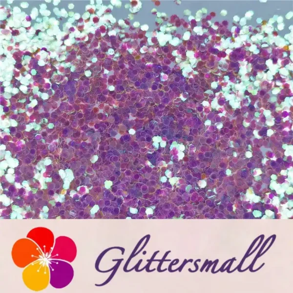 2.5mm Hexagon Shaped Dream Pink Iridescent Glitter FE-F322R
