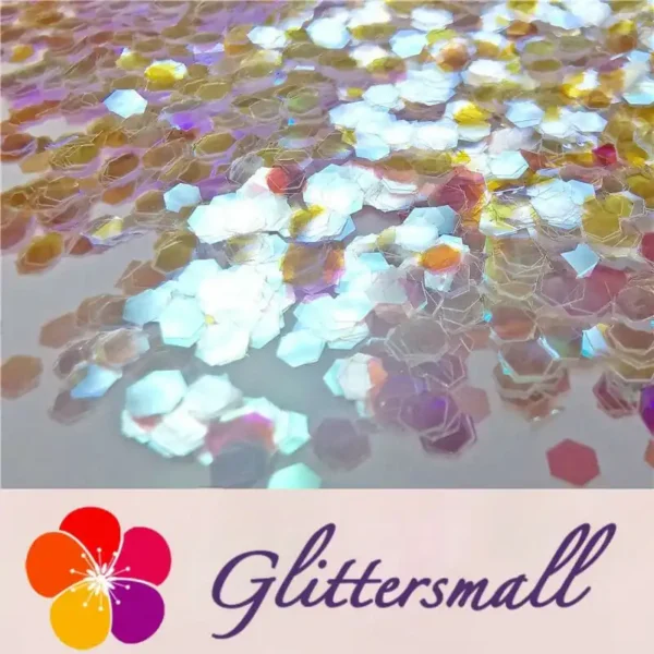 2.5mm Hexagon Shaped Dream Pink Iridescent Glitter FE-F322R