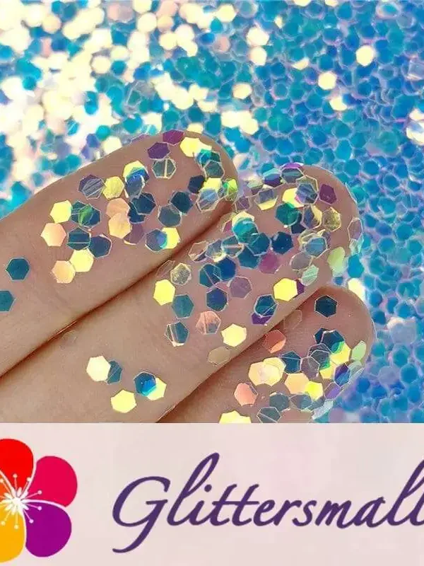 2.5mm Hexagon Shaped Dream Blue Iridescent Glitter FE-F321R