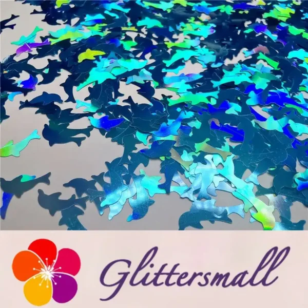 IMG_20191031_162447.webp Holographic Sky Blue Dolphin Shaped Glitter LB700
