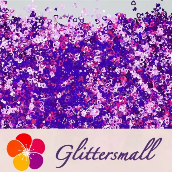 IMG_20191102_150917_c4df010e-aaaa-413b-b372-3023c4e00728.webp 4mm Holographic Purple Hollow Out Heart Shaped Glitter LB0800