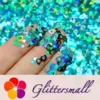 IMG_20191102_151847_20c71d26-bcfa-4c08-a9e3-219df98c1781.webp 4mm Holographic Teal Green Hollow Out Heart Shaped Glitter LB0702