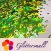 IMG_20191102_153405_00e069af-e2d3-4ebc-9f6e-3793c7a302bc.webp 4mm Holographic Green Hollow Out Heart Shaped Glitter LB0601