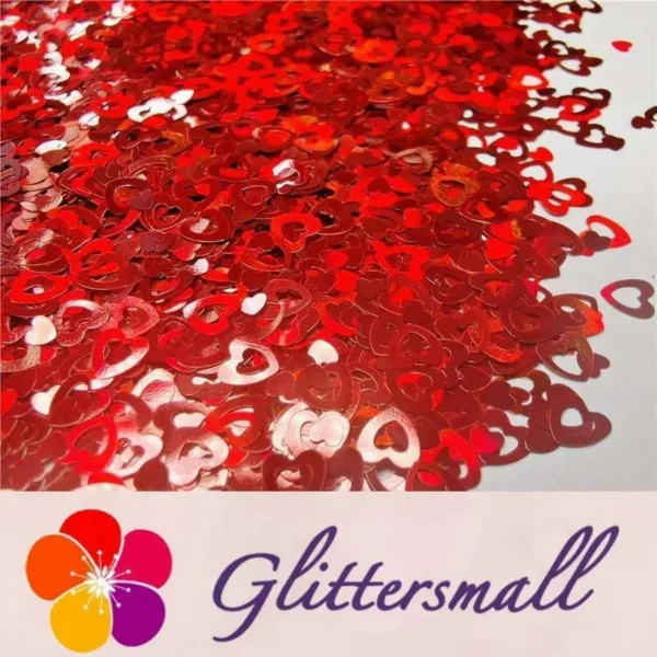 IMG_20191102_155506_4759efb2-32dd-4eaa-8e0e-328b7cf67157.webp 4mm Holographic Red Hollow Out Heart Shaped Glitter LB0300