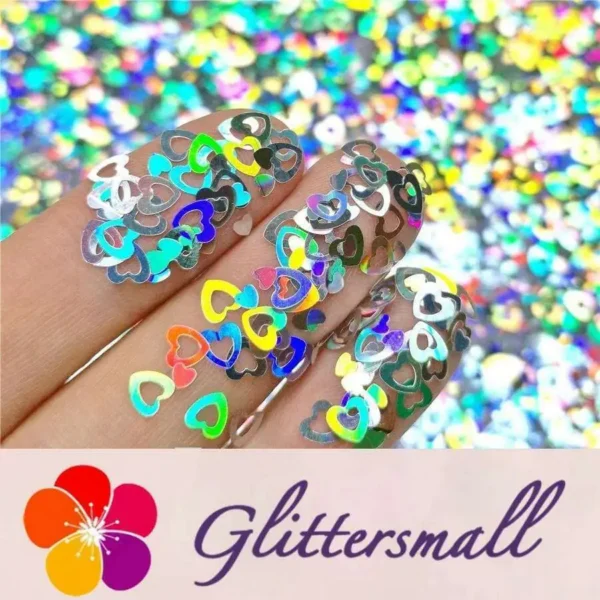 IMG_20191102_160906_b2b82ff6-e1df-4d73-b5d9-842521ed2dd9.webp 4mm Holographic Silver Hollow Out Heart Shaped Glitter LB0100