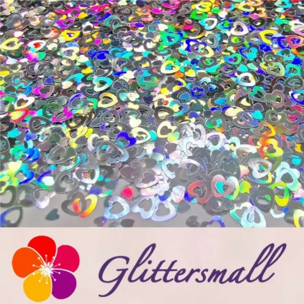 IMG_20191102_160951_99f6b471-d9a4-4ebd-9ad6-a4c7eb082c77.webp 4mm Holographic Silver Hollow Out Heart Shaped Glitter LB0100
