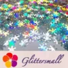 6mm Holographic Silver Snowflake Shaped Glitter LB100