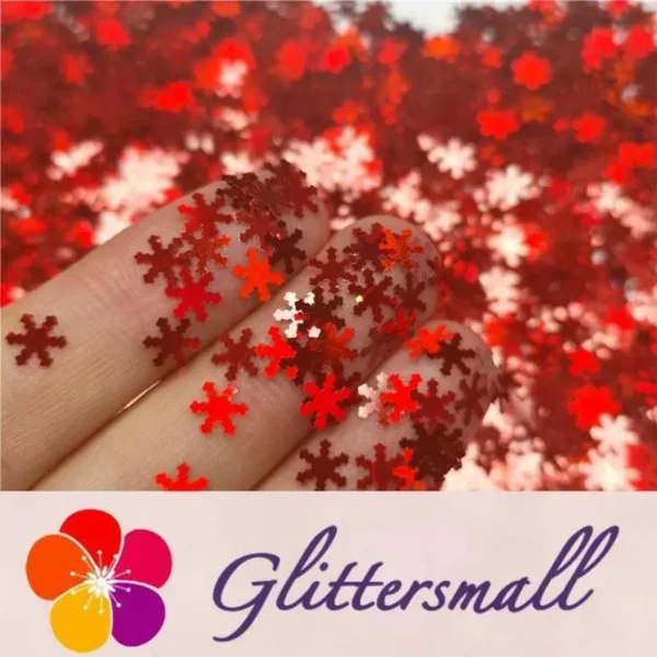 IMG_20191113_212557_843a7ed2-d289-4ab6-b46d-78b2697c39e6.webp 6mm Holographic Red Snowflake Shaped Glitter LB300