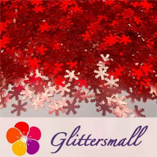 IMG_20191113_212648_1f028e0d-a450-42b5-a382-4b1678dfb06d.webp 6mm Holographic Red Snowflake Shaped Glitter LB300