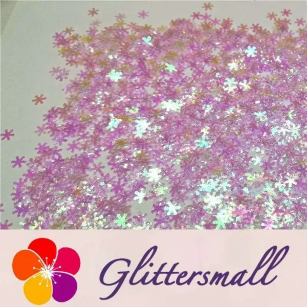 IMG_20191113_214019_847f1090-805b-47a9-937d-0280ae651f62.webp 6mm Snowflake Shaped Dream Pink Iridescent Glitter C003