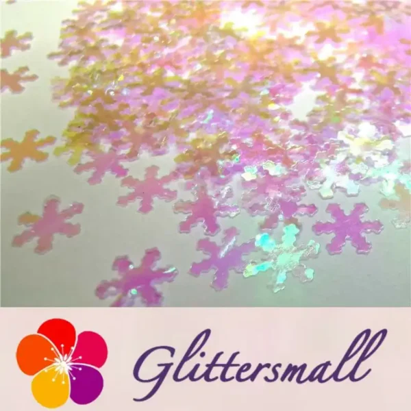 IMG_20191113_214244_bd66c413-2648-4305-85d0-ac8d34b6f706.webp 6mm Snowflake Shaped Dream Pink Iridescent Glitter C003