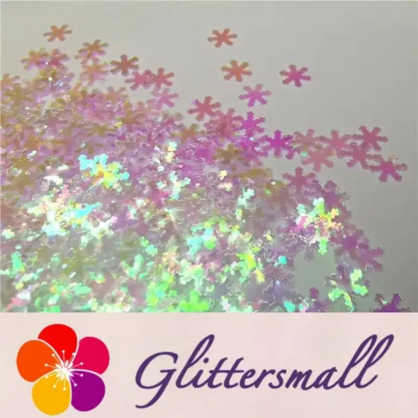 IMG_20191113_214307_3fc81762-ccc1-490a-b93b-b2e1d86f9577.webp 6mm Snowflake Shaped Dream Pink Iridescent Glitter C003