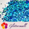 6mm Holographic Sky Blue Snowflake Shaped Glitter LB700