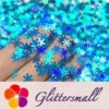 6mm Holographic Sky Blue Snowflake Shaped Glitter LB700