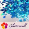 6mm Holographic Sky Blue Snowflake Shaped Glitter LB700