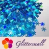 6mm Holographic Sky Blue Snowflake Shaped Glitter LB700