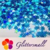 6mm Holographic Sky Blue Snowflake Shaped Glitter LB700