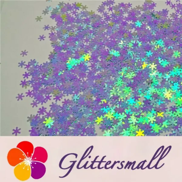 IMG_20191113_215155_09a493bb-d092-4ee9-bbdd-b39cd54732a0.webp 6mm Snowflake Shaped Dream Light Blue Iridescent Glitter C007R