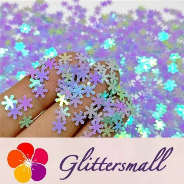 IMG_20191113_215216_12dbd2fd-42af-4d13-8937-658f5f7391cc.webp 6mm Snowflake Shaped Dream Light Blue Iridescent Glitter C007R