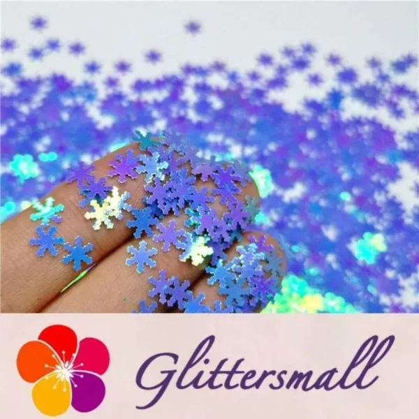 IMG_20191113_215708_a28b2f49-201d-4f19-8228-70280278aa52.webp 6mm Snowflake Shaped Dream Sky Blue Iridescent Glitter C011R